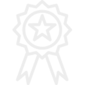 Ícono de estrella con listón decorativo en blanco
